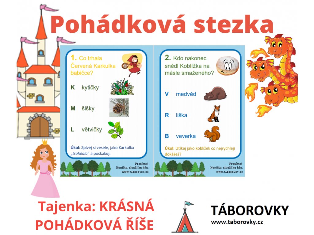 Pohádková stezka pro děti jako pozvánka na pohádkový karneval